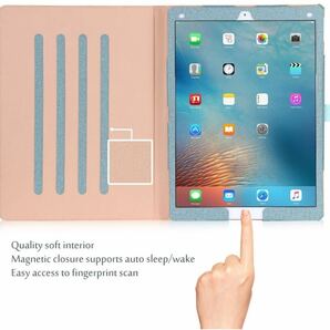 ProCase iPad Pro 12.9ケース BB1083 PUカバー スタンド機能 ビンテージデザイン 適用機種：iPad Pro 12.9 (2015 / 2017) (ティール)の画像3