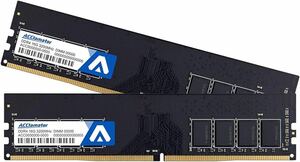 【未検品】Acclamator 32GB 3200MHz Memory BB1093 DDR4 UDIMM/ PC4-25600 CL22 1.2V 16GB x 2枚, Intel CPU プラットフォームデスクトップ