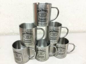 JACK DANIELS ジャックダニエル ステンレス マグカップ 6個 テネシーウィスキー 非売品 レア カップグラス