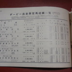 冊子 第33回日本ダービー 河野多恵子/田中角栄/寺山修司 推理:佐野洋/三好徹/石川喬司 およそB6横判 表紙含め36Pの画像7