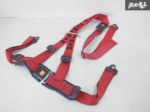 SCHROTH シュロス 汎用 3点式 レーシング ハーネス シートベルト 2インチ 赤 レッド バックル 即納 棚17E1