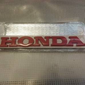 【送料込】HONDA 3Dエンブレム(両面テープ付) レッド 縦2cm×横15cm ホンダ 金属製の画像1