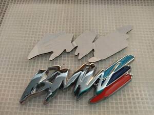 [ including carriage ]BMW 3D emblem plating silver both sides tape attaching made of metal 