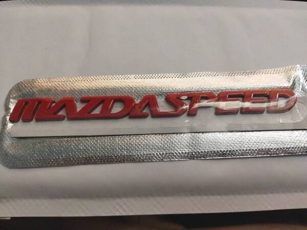 【ゆうパケット送料込】マツダスピード(MAZDASPEED) 3Dエンブレム レッド 金属製