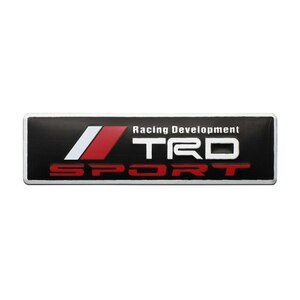 【送料込】TRD SPORTS エンブレムプレート 縦2.8cm×横10cm アルミ製 TOYOTA トヨタ 