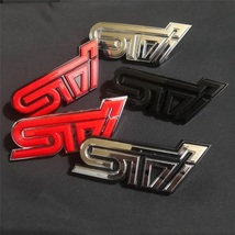 【送料込】STI 3Dエンブレム (Fグリル用) レッド／ブラック　縦4cm×横8cm スバル　_画像4