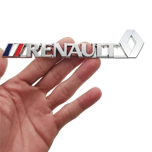 【送料込】RENAULT(ルノー) 3Dエンブレム 縦3cm×横14cm 金属製　