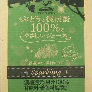 神戸居留地 ぶどうと微炭酸100%のやさしいジュース 185ml×20本 [ ぶどう 果汁100% 甘味料 着色料 無添加 炭酸飲の画像6