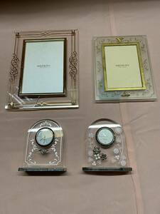 . tree book@ Mikimoto MIKIMOTO bracket clock ..... clock ornament 2 piece set +2 piece foto frame W010