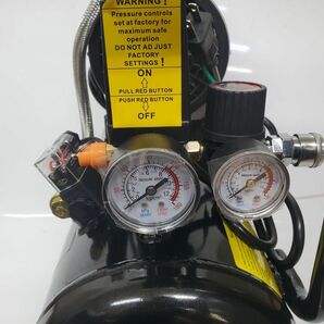 ★小型超静音 横型オイルレスコンプレッサー25Ｌ タンク搭載  レギュレーター付 100Ｖ 1.5ＨＰ 3ヵ月保証付の画像3