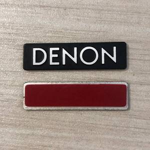 DENON Denon ten on aluminium emblem plate silver / black ama