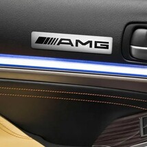 Mercedes-Benz メルセデスベンツ AMG 3D アルミ エンブレム プレート 12x2.6cm リア トランク フェンダー バッジ ステッカー k_画像5