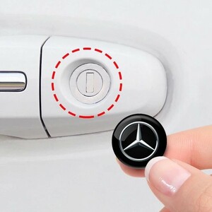 2個セット Mercedes Benz メルセデスベンツ 3D クリスタルエンブレム 14mm 鍵穴マーク 鍵穴隠し キーレス PETRONAS ペトロナス gs