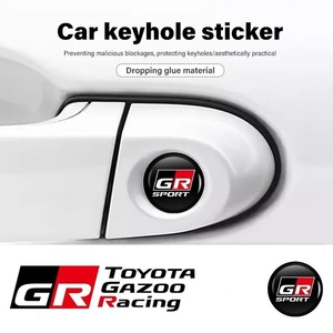 GR SPORT TOYOTA GAZOO Racing トヨタ ガズー レーシング 3D クリスタルエンブレム 15mm 鍵穴マーク 鍵穴隠し キーレス 内装 TRD f