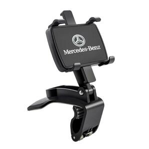 Mercedes-Benz メルセデスベンツ ダッシュボード バックミラー サンバイザー スマートフォン スマホ ホルダー 360°回転 ブラック AMG eの画像1
