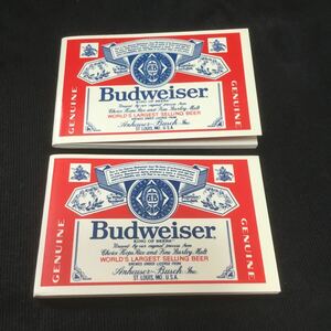 Budweiser アドレス帳 2冊　昭和レトロ当時物バドワイザービール　メモ帳