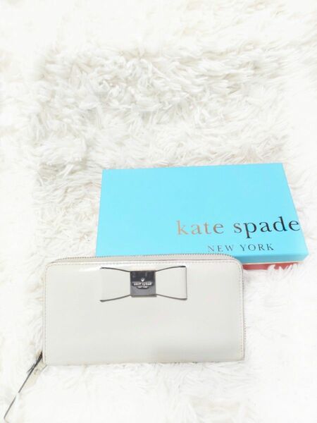 箱付き!■kate spade NEW YORK■長財布　リボン　コインケース ケイトスペード