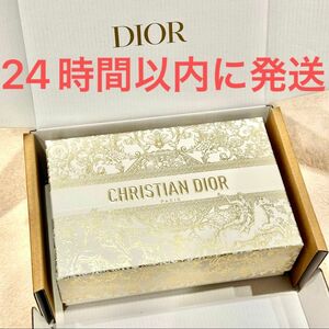 新品未使用☆Christian Dior 2023 ホリデー限定 ギフトボックス ゴールド ホワイト 金 カード付き ディオール