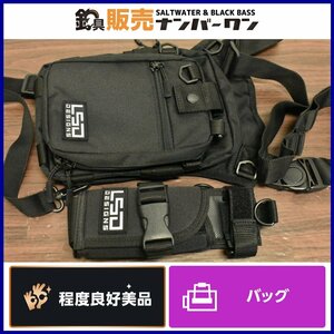 【程度良好美品★】LSDデザイン エギングバッグ ロッドホルダー 2個セット LSD DESIGNS コーデュラ ブラック ショルダーバッグ（CKN_O1）