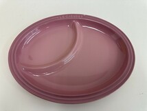 A102-X-21 ル・クルーゼ LE CREUSET マルチ オーバル プレート 皿 910343-21 22.5×30cm 現状品①_画像2