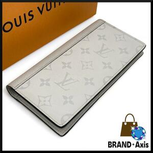 ★【ほぼ新品同様!!】ルイヴィトン Louis Vuitton タイガラマ ポルトフォイユ・ブラザ アンタークティカ 二つ折り長財布 M30298★