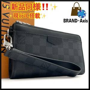 ★【新品同様!!/IC搭載】ルイヴィトン Louis Vuitton ダミエ グラフィット ジッピードラゴンヌ 長財布 メンズ レディース N60379★