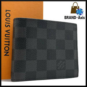 ★☆【ほぼ新品同様!!】ルイヴィトン Louis Vuitton ダミエ グラフィット ポルトフォイユ・マルコ 二つ折り 小銭入 財布 メンズ N62664☆★