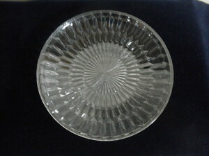 @@工芸品 ガラス工芸　ガラス 　クリスタルガラス　フルーツ皿　サイズ　径24.5cm　