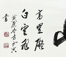 【真作】黄檗宗 萬松寺 久恒正典「山高礙白雲龍」掛軸 紙本 書 共箱 h021420_画像6