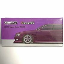 Tarmac Works 1/64 VERTEX Toyota チェイサー　JZX100 パープルメタリック_画像1