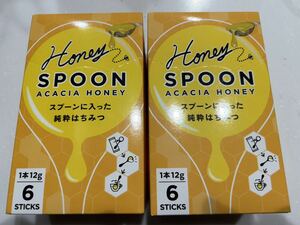 送料230円～ 計12本 スプーンに入った純粋はちみつ アカシアはちみつ アカシアハニー お買い得 格安 大量