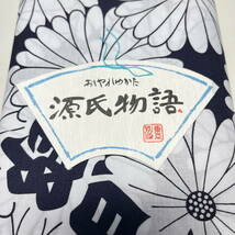 ★春日野部屋★大相撲 浴衣 反物 粗布 未使用品★藍染め 花柄 ゆかた 生地 東京別染 源氏物語_画像5