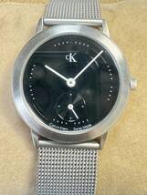 Ｌ169　腕時計　CK Calvin Klein/カルバン　クライン　K3321 SWISS クォーツ　3針　ラウンド　アナログ　ブラック文字盤_画像1