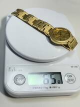 Ｌ248　腕時計　Hari Corinne FINE GOLD DIAL 999.9 ストーン付　金　ゴールド　アナログ　2針　クォーツ　総重量：65g_画像8