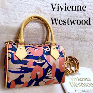 美品 Vivienne Westwood 2way ミニボストン PVC マルチ ショルダーバッグ ハンドバッグ