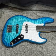 Fender 2024 Collection Made in Japan Hybrid II Jazz Bass RW Quilt Aquamarine_画像6