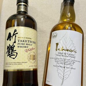 竹鶴、イチローズモルト&グレーンホワイトラベル　飲み比べ　2本セット