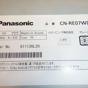 ★ Panasonic Strada SDナビ CN-RE07WD 7インチ ワイドサイズ 地図データ2020年 TV/フルセグ/ラジオ/CD/DVD/Bluetooth/USB/iPod ★の画像6