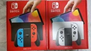 【新品未使用】Nintendo Switch 有機ELモデル ネオンブルー ネオンレッド＋ホワイト各色２個☆合計4個セット(バラ売り不可)