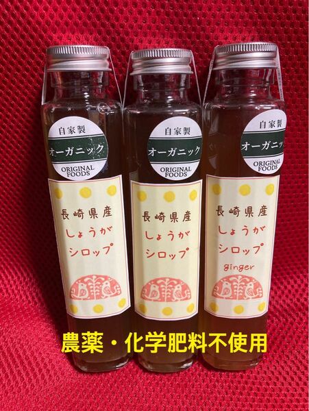 【農薬化学肥料不使用】自家栽培の生姜で作った安心安全の生姜シロップ2本セット