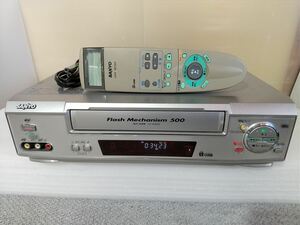 SANYO　VHSビデオデッキ　VZ-HG502　リモコン付　動作品