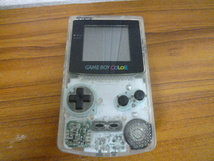 ☆①Nintendo/ニンテンドー/GAMEBOYCOLOR/ゲームボーイカラー/CGB-001/クリアカラー/動作未確/認激安1円スタート☆ _画像1