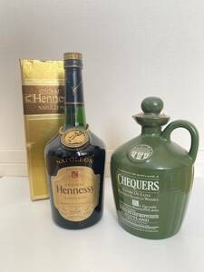 ブランデー HENNESSY ヘネシー ナポレオン COGNAC 700ml//40度　ウイスキー チェッカーズ スーパーブ・デラックス 750ml/43度 2本セット