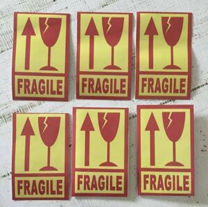 ステッカー6枚 FRAGILE／こわれもの