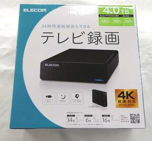送料無料 エレコム HDD 4TB ELD-FTV040UBK 外付けハードディスク ELECOM 未使用に近い