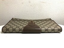 オールドグッチ GUCCI グッチ GGスプリーム ショルダーバッグ ブラウン/ベージュ PVC レザー レディース ヴィンテージ 訳あり_画像6