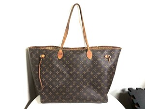 【ジャンク品】LOUIS VUITTON ルイヴィトン ネヴァーフルGM M40990 FL2097 モノグラム トートバッグ 肩掛けバッグ ブラウン系 