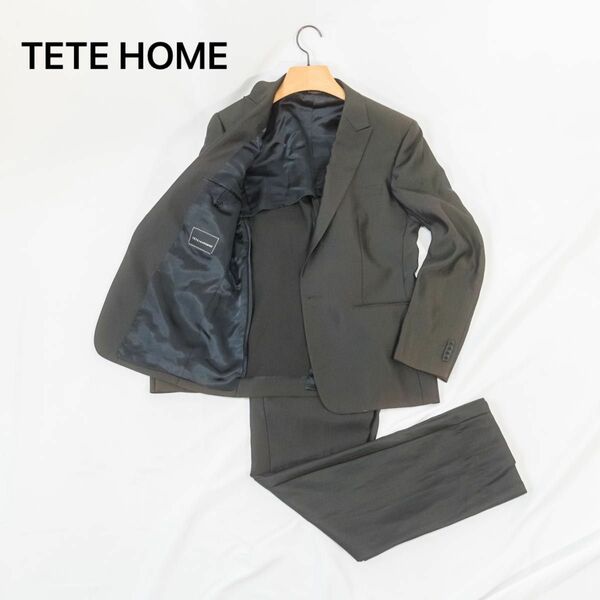 TETE HOME スーツ　セットアップ　光沢　　Lサイズ　背抜き　春夏