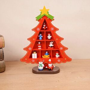 クリスマスツリー オブジェ 木製 卓上 北欧 小型 19×25cm 飾り 可愛い