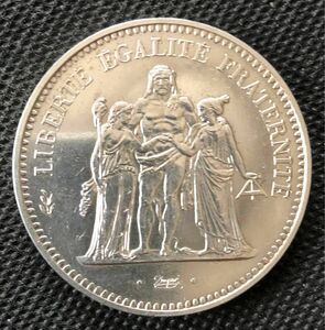 1974年 フランス 50France 銀貨 avers de la 20 francs.